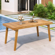 Outdoor Dining Table With Slatted Top, Ideal For Patio - R&R Furniture Gallery (Fountain Valley, CA)