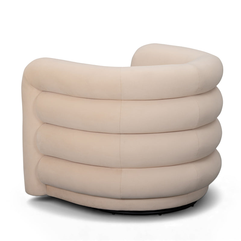 Curves - Velvet Swivel Accent Chair - R&R Furniture Gallery (Fountain Valley, CA)