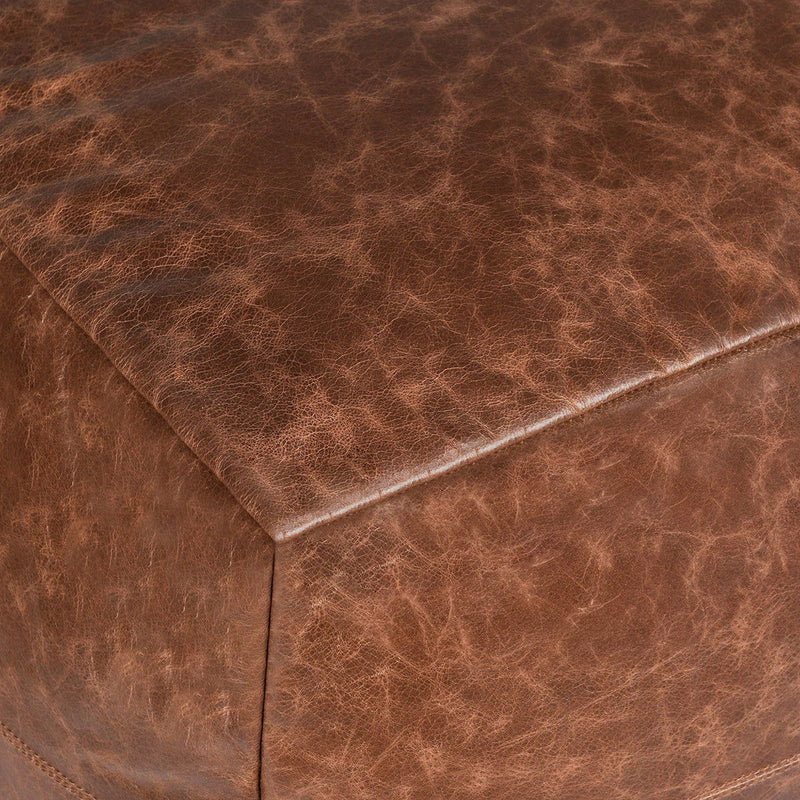 Poufs - Leather Pouf - R&R Furniture Gallery (Fountain Valley, CA)