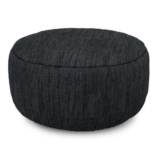 Fredrik - Round Pouf - Black - R&R Furniture Gallery (Fountain Valley, CA)