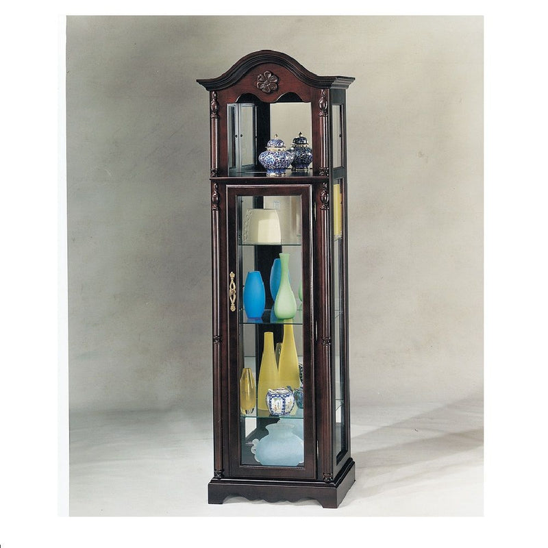 Lindsey - Curio Cabinet - Cherry - R&R Furniture Gallery (Fountain Valley, CA)