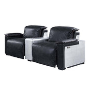 Misezon - Power Motion Recliner - Black Top Grain Leather & Aluminum - R&R Furniture Gallery (Fountain Valley, CA)