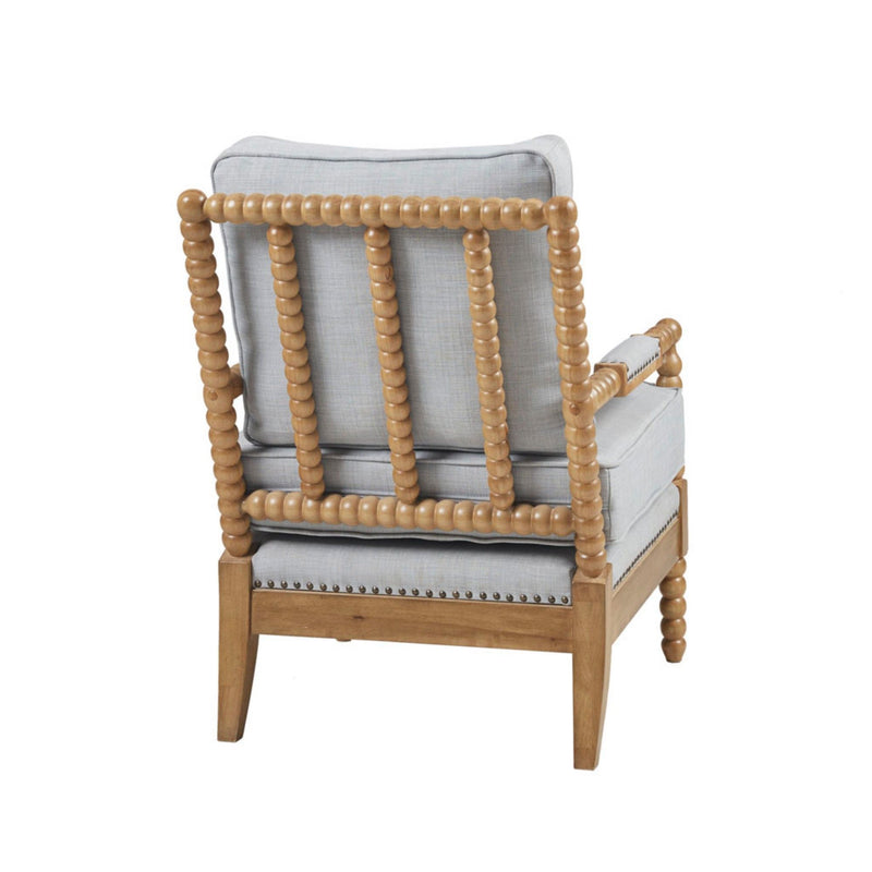 Arm Chair With Open Back Spindle Design, Padded Armrests - R&R Furniture Gallery (Fountain Valley, CA)
