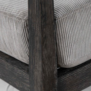 Gray Brunei modern accent chair by Uttermost featuring sleek upholstery and contemporary design.