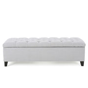 Glouster - Storage Ottoman - Light Gray - R&R Furniture Gallery (Fountain Valley, CA)