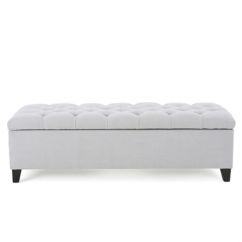 Glouster - Storage Ottoman - Light Gray - R&R Furniture Gallery (Fountain Valley, CA)