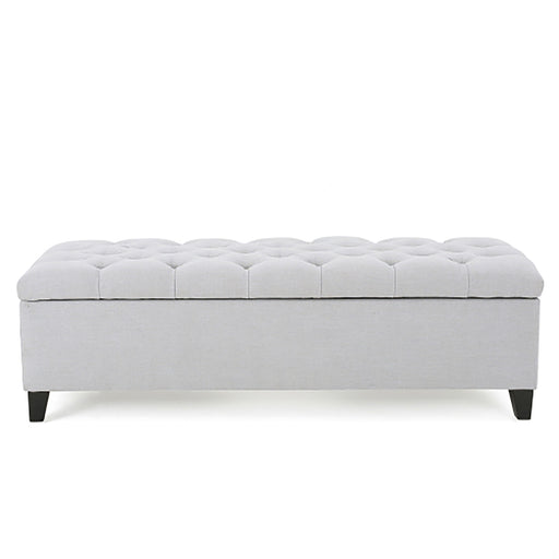 Glouster - Storage Ottoman - Light Gray - R&R Furniture Gallery (Fountain Valley, CA)