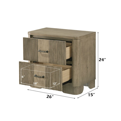 Lakkari - Nightstand - Antique Oak - R&R Furniture Gallery (Fountain Valley, CA)