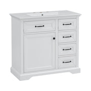 36" Bathroom Vanity With Sink, 2 Tip-Out Drawers, Soft Close Hinges - R&R Furniture Gallery (Fountain Valley, CA)