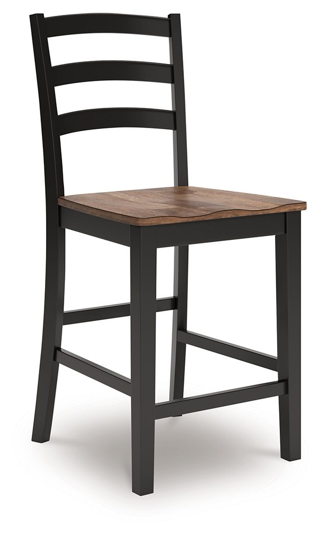 Wildenauer - Barstool (Set of 2) - Brown / Black - R&R Furniture Gallery (Fountain Valley, CA)