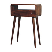 Curved Chestnut Console Table - R&R Furniture Gallery (Fountain Valley, CA)