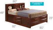 Modern Design Storage Bed With Bookcase Headboard - R&R Furniture Gallery (Fountain Valley, CA)