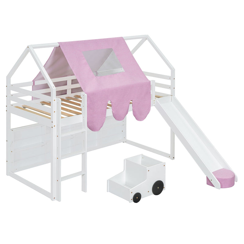 Loft Bed With House Shaped Frame And Tent - R&R Furniture Gallery (Fountain Valley, CA)