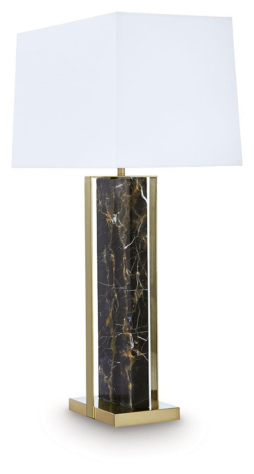 Neonish - Marble Table Lamp - Black / Gold Finish - R&R Furniture Gallery (Fountain Valley, CA)
