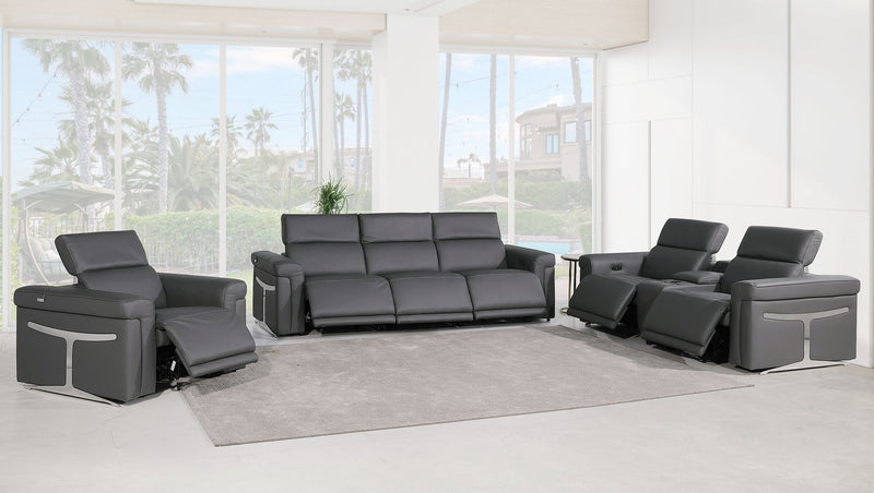 1126 - 7-Piece Modular Power Reclining Sofa, Loveseat & Chair Set In With 6 Power Recliners & Power Headrests