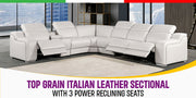 1116 - Power Reclining Italian Leather Sectional - R&R Furniture Gallery (Fountain Valley, CA)