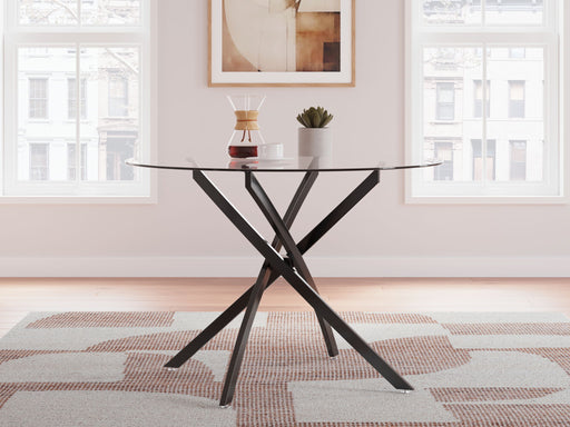 Pharwynn - 5 Pc. - Dining Room Table, 4 Side Chair - Black - R&R Furniture Gallery (Fountain Valley, CA)