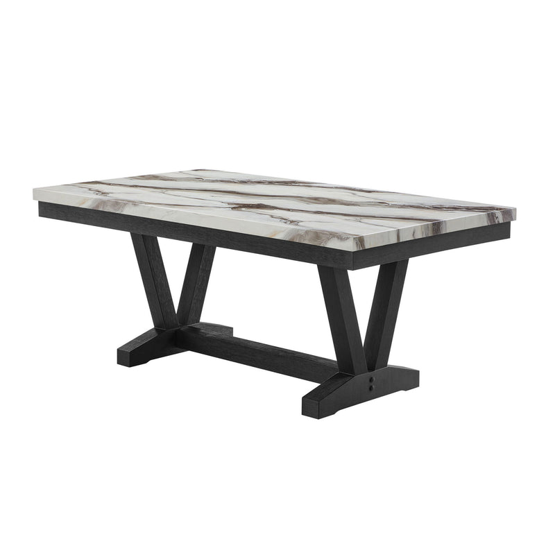 Panda - Dining Table And Trestle Base - Black - R&R Furniture Gallery (Fountain Valley, CA)