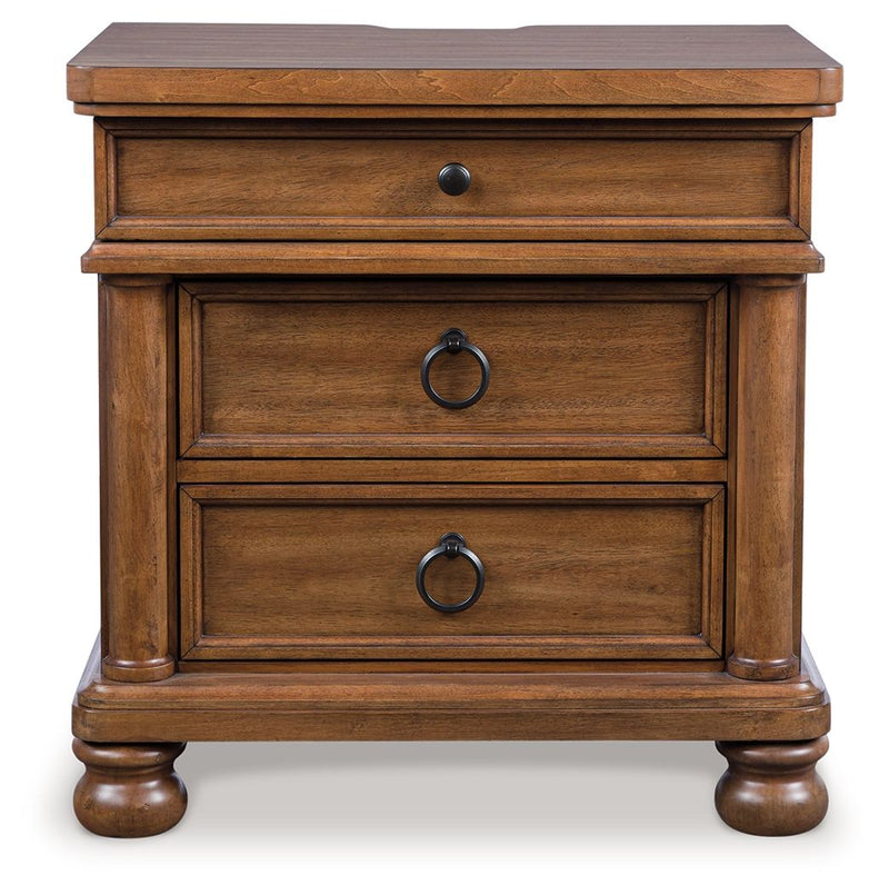 Rowlenstown - Three Drawer Night Stand - R&R Furniture Gallery (Fountain Valley, CA)