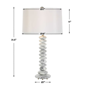 Washed Stones - Table Lamp - White