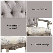 Ariadne - Arm Chair (Set of 2) - Velvet & Antique Platinum - R&R Furniture Gallery (Fountain Valley, CA)
