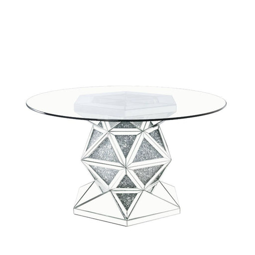 Noralie - 52" Round Dining Table - Mirrored & Faux Diamonds - R&R Furniture Gallery (Fountain Valley, CA)