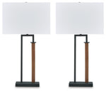 Voslen - Metal Table Lamp (Set of 2) - Black / Brown