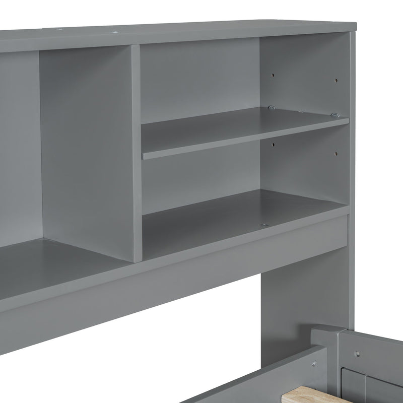 Daybed With 2 Bedside Cabinets, Upper Shelves And 4 Drawers - R&R Furniture Gallery (Fountain Valley, CA)