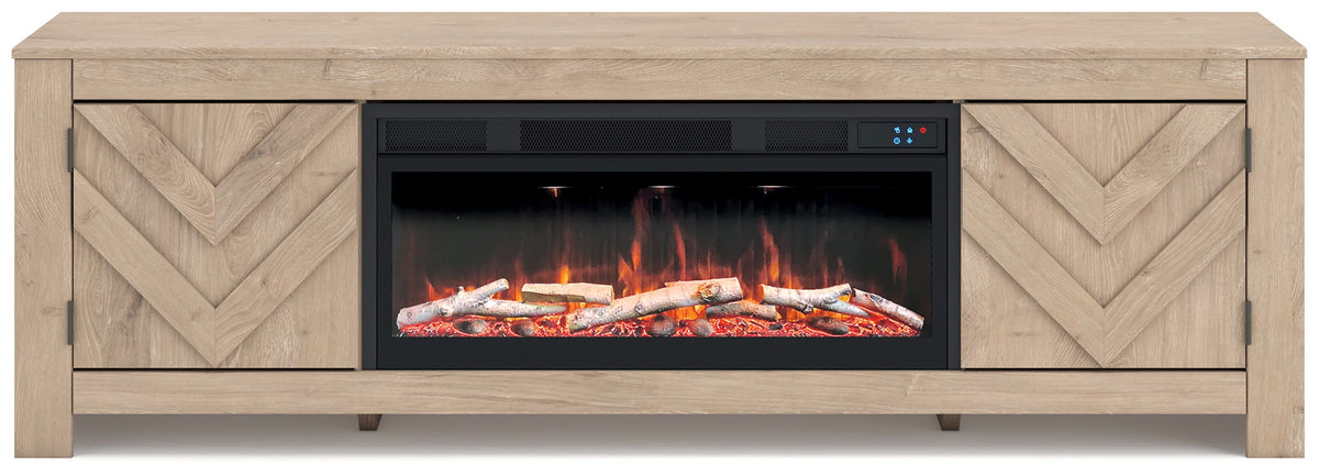 Cayboni - LG TV Stand With Fireplace Option - R&R Furniture Gallery (Fountain Valley, CA)