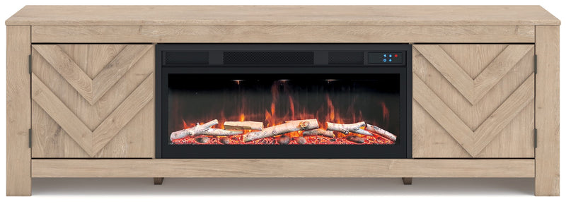 Cayboni - LG TV Stand With Fireplace Option - R&R Furniture Gallery (Fountain Valley, CA)
