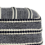 Corrie - Square Outdoor / Indoor Pouf - Navy / White - R&R Furniture Gallery (Fountain Valley, CA)