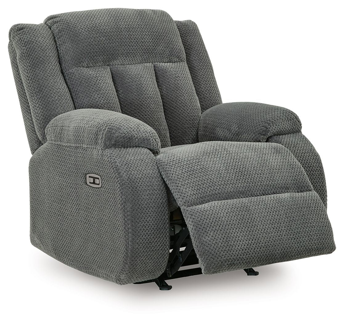 Observation - Power Rocker Recliner - Steel - R&R Furniture Gallery (Fountain Valley, CA)