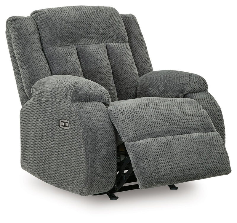 Observation - Power Rocker Recliner - Steel - R&R Furniture Gallery (Fountain Valley, CA)