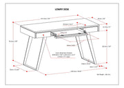 Lowry - Desk - Distressed Charcoal Brown - R&R Furniture Gallery (Fountain Valley, CA)