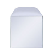 Noralie - Vanity Stool - Synthetic Leather , Mirrored & Faux Diamonds - R&R Furniture Gallery (Fountain Valley, CA)