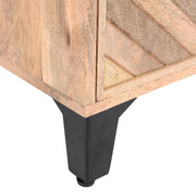 Solid Wood Vintage Nightstand With Handcrafted Detailing - Natural - R&R Furniture Gallery (Fountain Valley, CA)