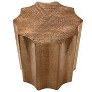 Drum Accent Side Table, Stylish Scalloped Design - R&R Furniture Gallery (Fountain Valley, CA)