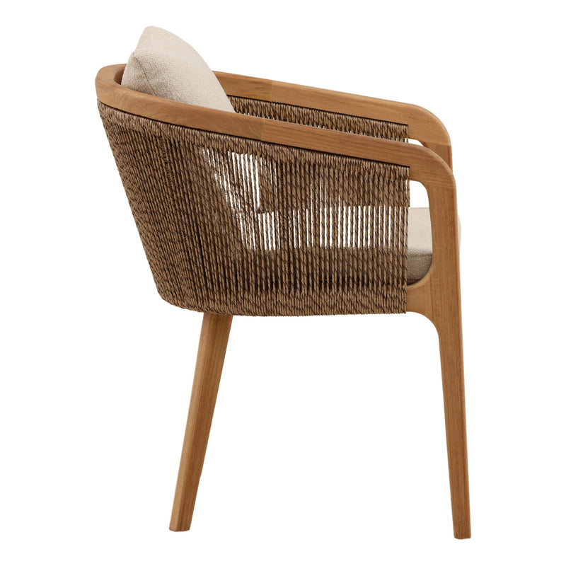 Cian - Outdoor Dining Chair - Sand And Natural