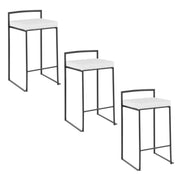 Lumi Source Fuji contemporary style stackable counter stool set with sleek design and modern look, perfect for kitchen or bar area.