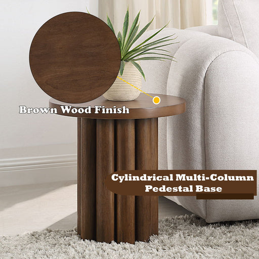 Sanat - End Table - Brown - R&R Furniture Gallery (Fountain Valley, CA)