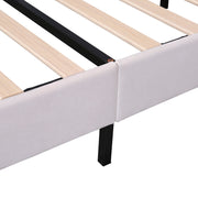 Upholstered Platform Bed With Flower Pattern Headboard - R&R Furniture Gallery (Fountain Valley, CA)