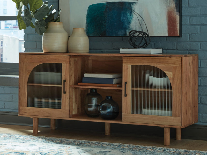 Adway - Accent Cabinet - Natural Brown - R&R Furniture Gallery (Fountain Valley, CA)