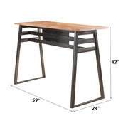 Scarus - Bar Table - Natural & Gunmetal - R&R Furniture Gallery (Fountain Valley, CA)