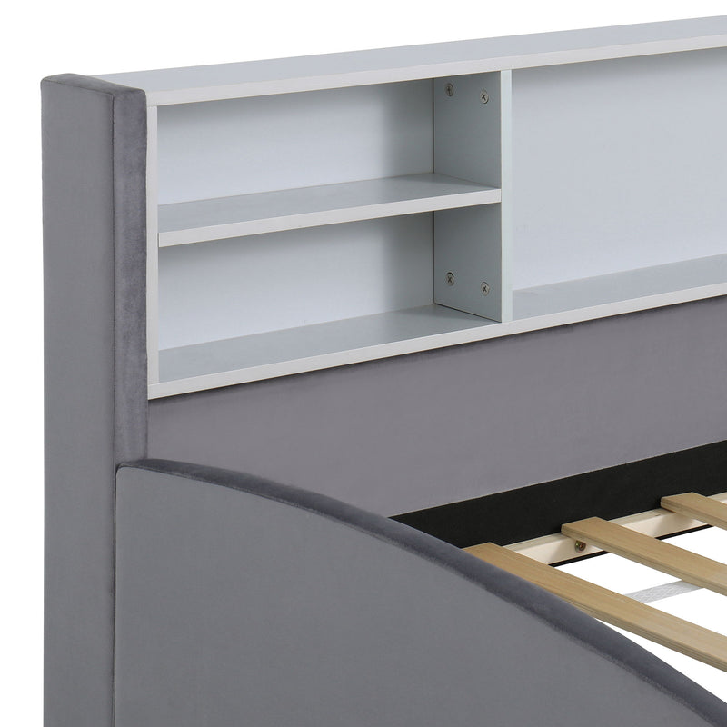 Luxurious Upholstered Platform Bed With Storage Drawers - R&R Furniture Gallery (Fountain Valley, CA)