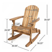 Outdoor Adirondack Rocking Chair With Hand Crafted Details - R&R Furniture Gallery (Fountain Valley, CA)