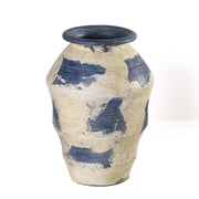 Visha - Terracotta Vase - Cream and Blue - R&R Furniture Gallery (Fountain Valley, CA)