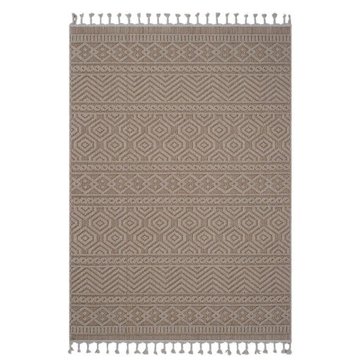 Guros - 8' X 10' Geometric Indoor / Outdoor Area Rug - Mocha - R&R Furniture Gallery (Fountain Valley, CA)