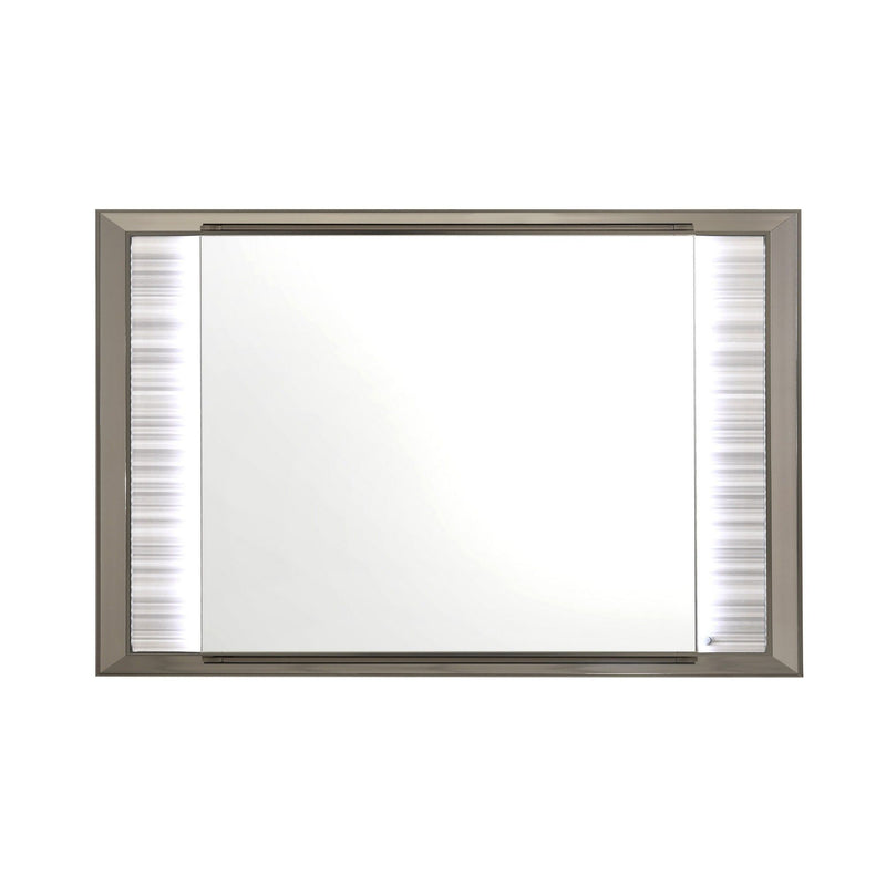 Star - Mirror With Built In LED And Frame - White - R&R Furniture Gallery (Fountain Valley, CA)