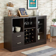 Hazen - 33" Wine Cabinet - Espresso - R&R Furniture Gallery (Fountain Valley, CA)