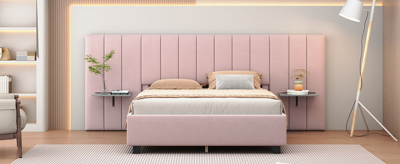 Upholstered Platform Bed With Big Headboard - R&R Furniture Gallery (Fountain Valley, CA)